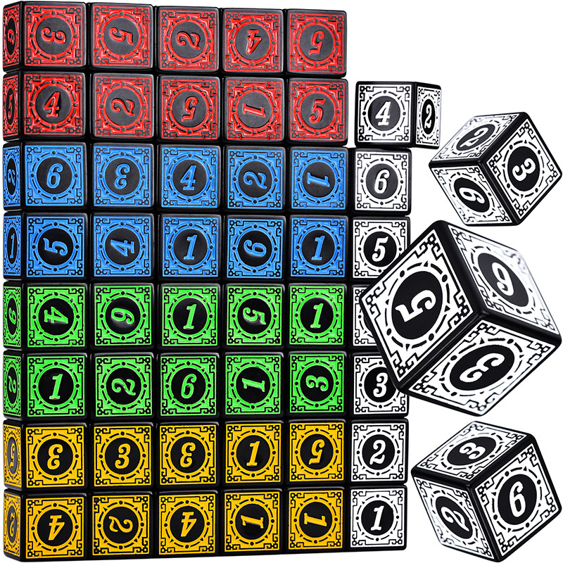 Board Game Dungeons And Dragons - アクリルブラセット10ピース/セット,彫刻されたパターン,多面体ダイス,6面,rpg,ダンジョンズ,ドラゴンボードゲーム用