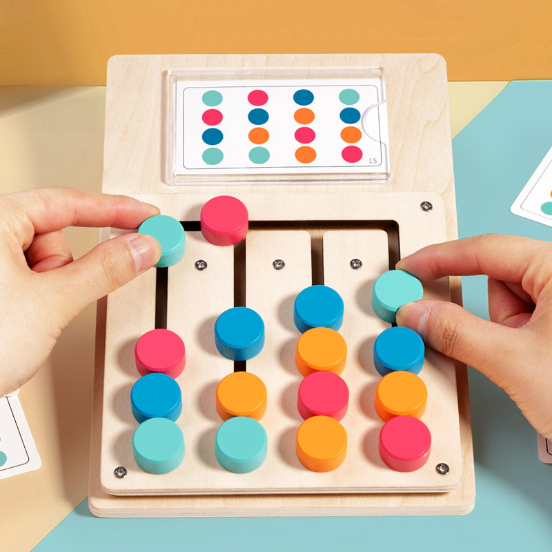 Board Game For Kids - 子供向けモンテッソーリ色形マッチング認知学習ボード 論理的思考トレーニング 手と目の協調 幼児向けおもちゃ ギフト