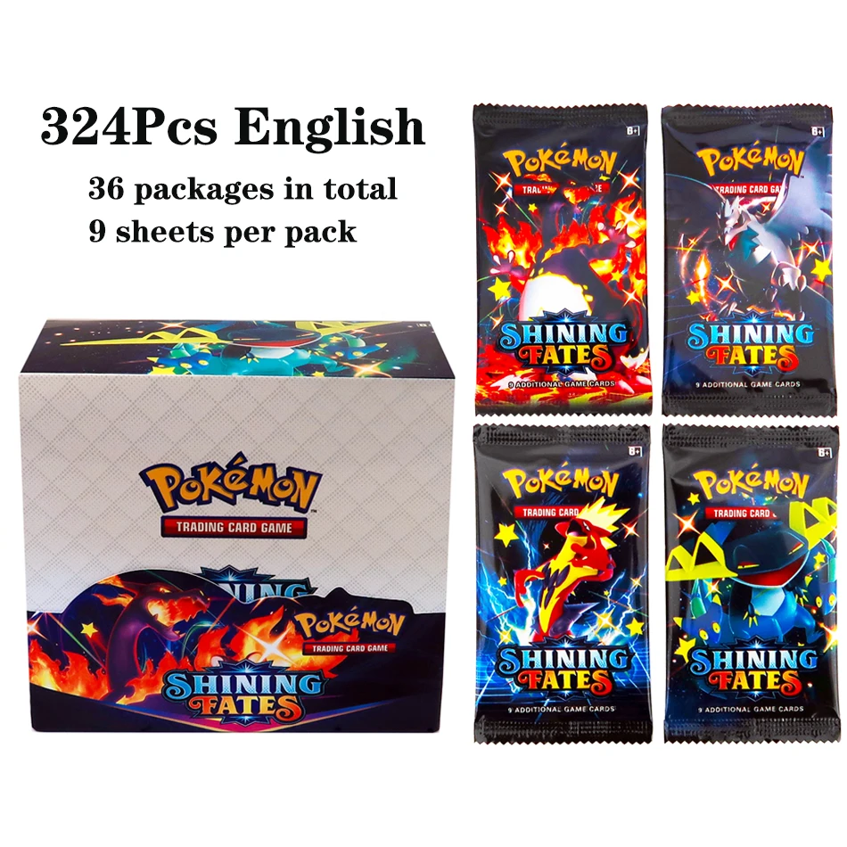 324 ピース/ボックス ポケモン TCG: シャイニングフ - Board Game Pokemon のレビューと価格