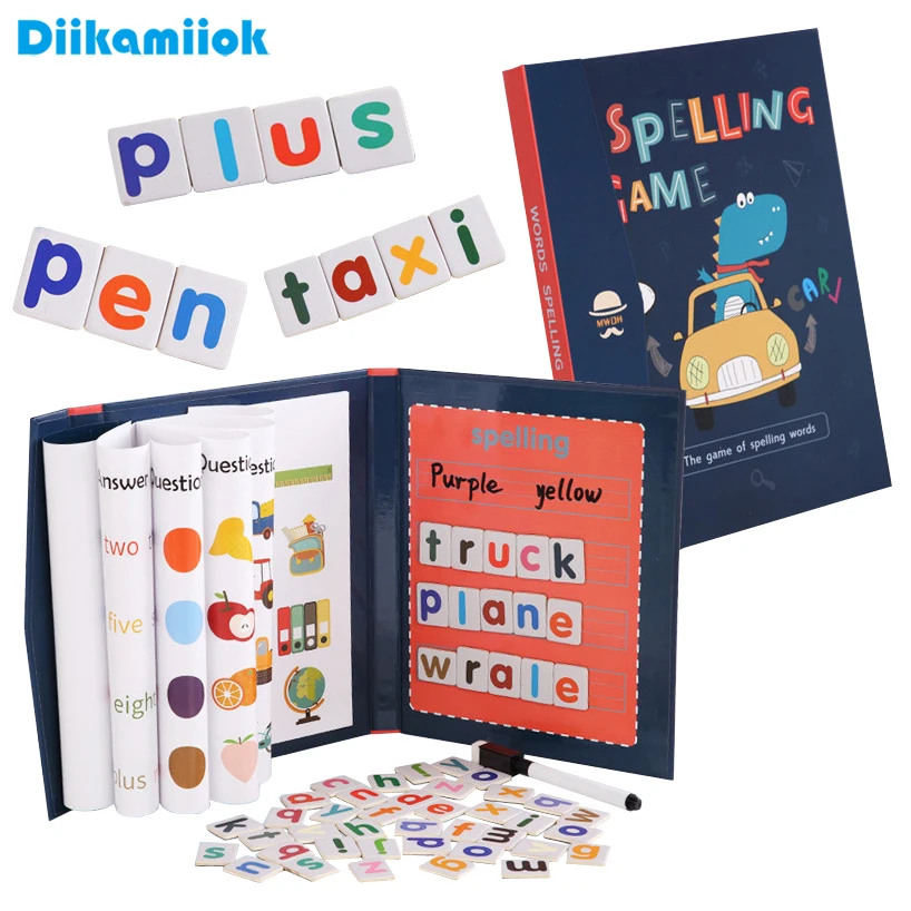 1pc 磁気アルファベットスペル単語パズルゲーム子供のための - Board Game English For Kids のレビューと価格