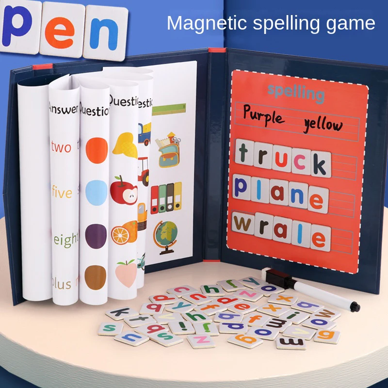 1pc 磁気アルファベットスペル単語パズルゲーム子供のための - Board Game English For Kids のレビューと価格