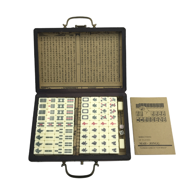 ミニ中国製おもちゃアンティーク麻雀ゲーム、英語説明書付き、四 - Board Game Instruction のレビューと価格