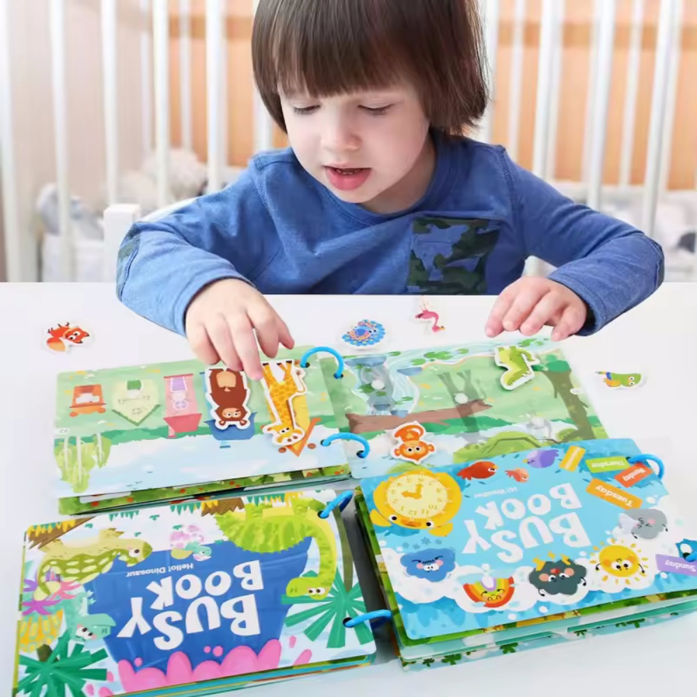 ビジーブックステッカー クワイエットブック 子供向け モンテ - Board Game English For Kids のレビューと価格