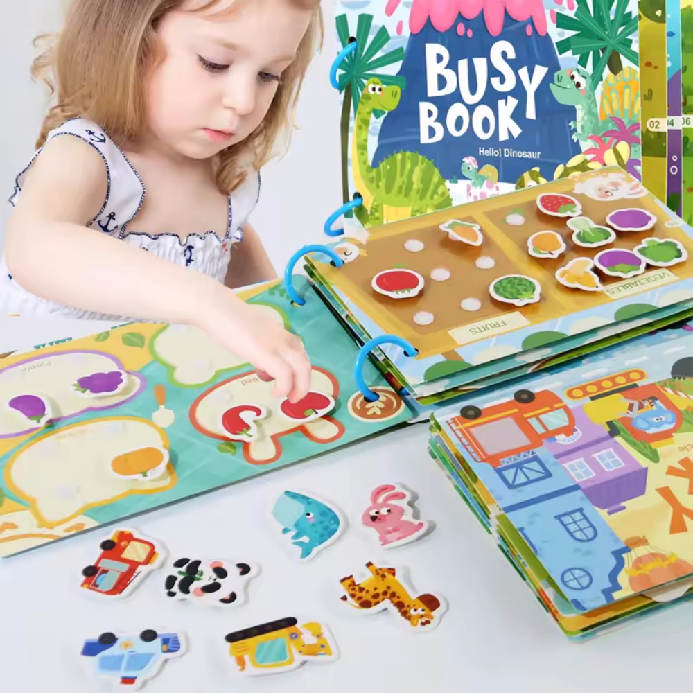 ビジーブックステッカー クワイエットブック 子供向け モンテ - Board Game English For Kids のレビューと価格