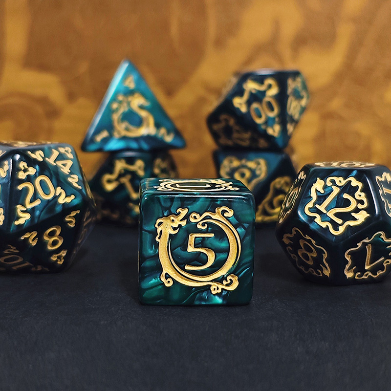 7個セット DND ダイス ドラゴン柄 多面体ダイス ダンジ - Board Game Dungeons And Dragons のレビューと価格