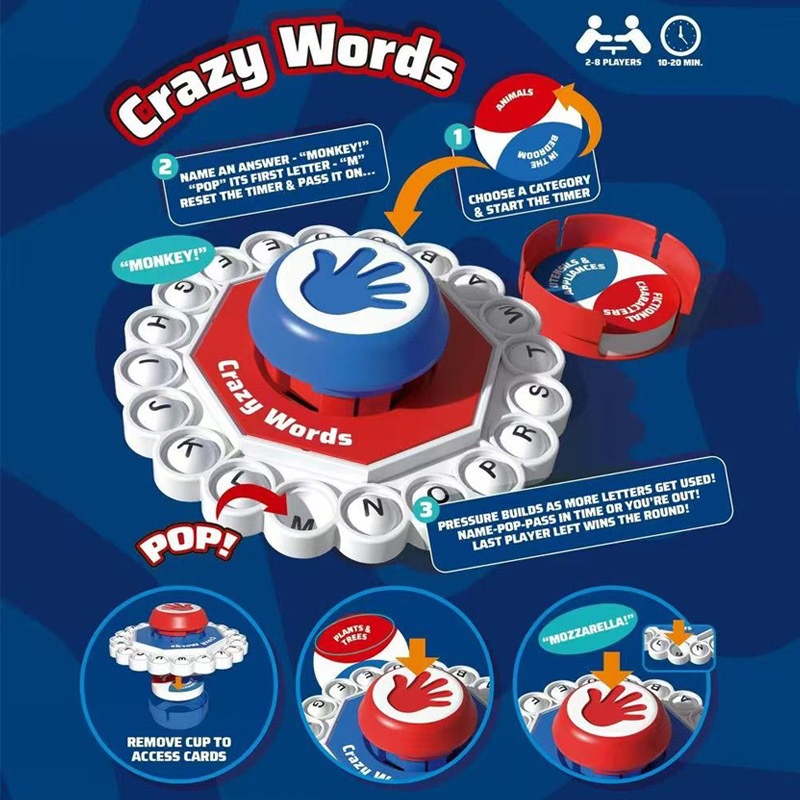 クレイジーウォードス：家族みんなで楽しめる、大人も子供も楽し - Board Game English For Kids のレビューと価格