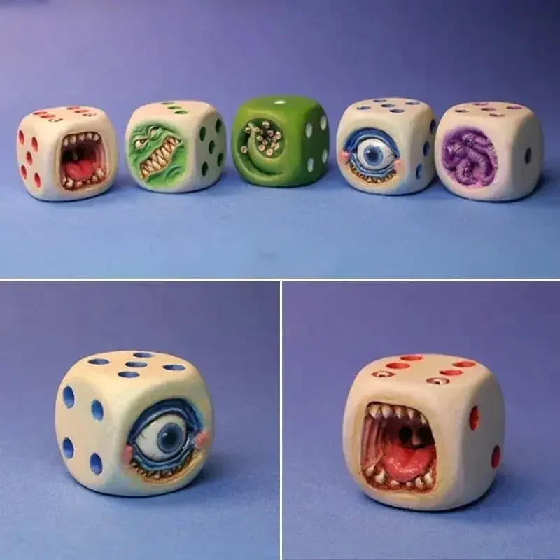 樹脂モンスターフェイスダイスセットハロウィン卓上RPGボード - Board Game Dungeons And Dragons のレビューと価格