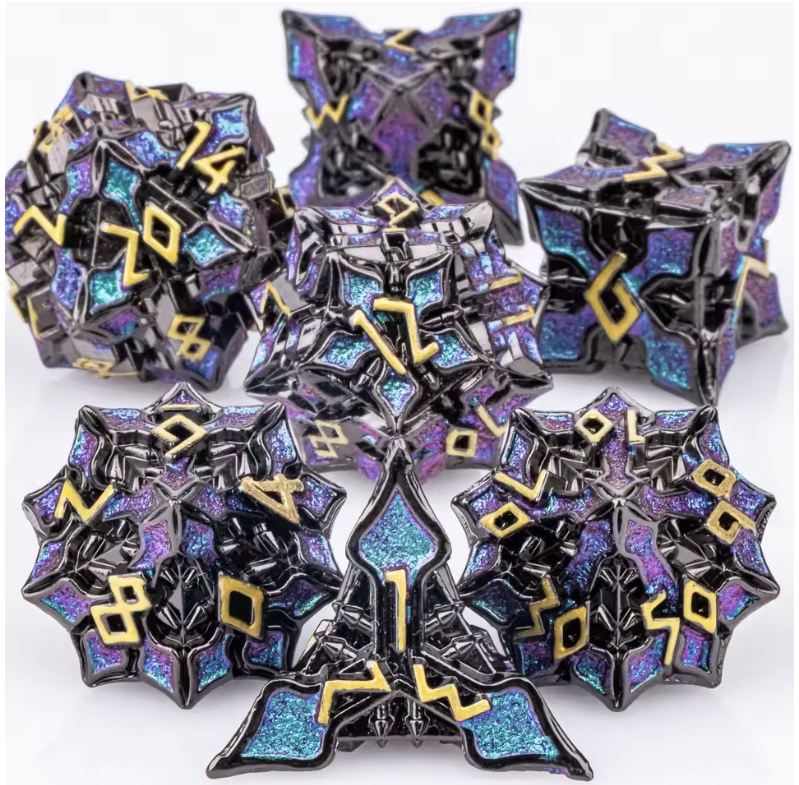 7個入りDNDメタルダイスセット、MTR多面体ダイス、ダンジ - Board Game Dungeons And Dragons のレビューと価格