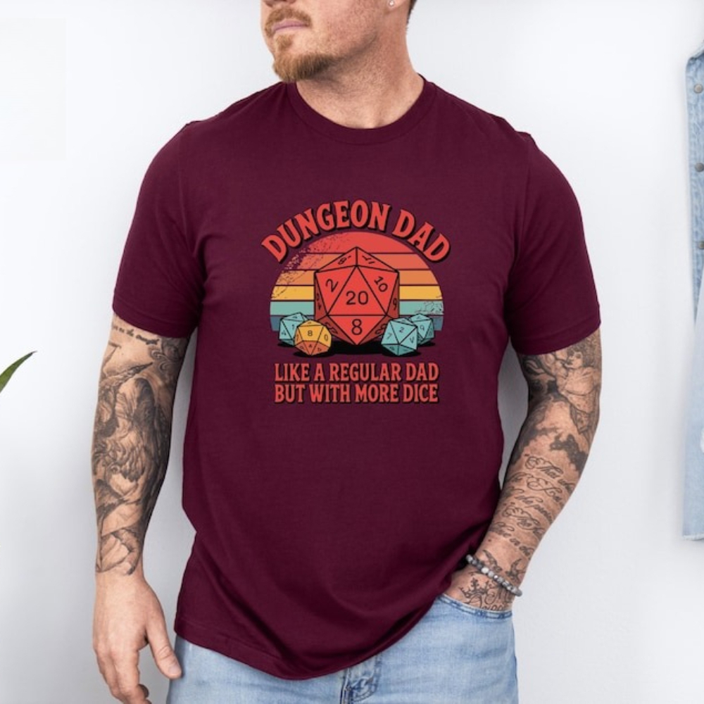 ダンジョンお父さんシャツ面白いダンジョンズ＆ドラゴンズTシャ - Board Game Dungeons And Dragons のレビューと価格