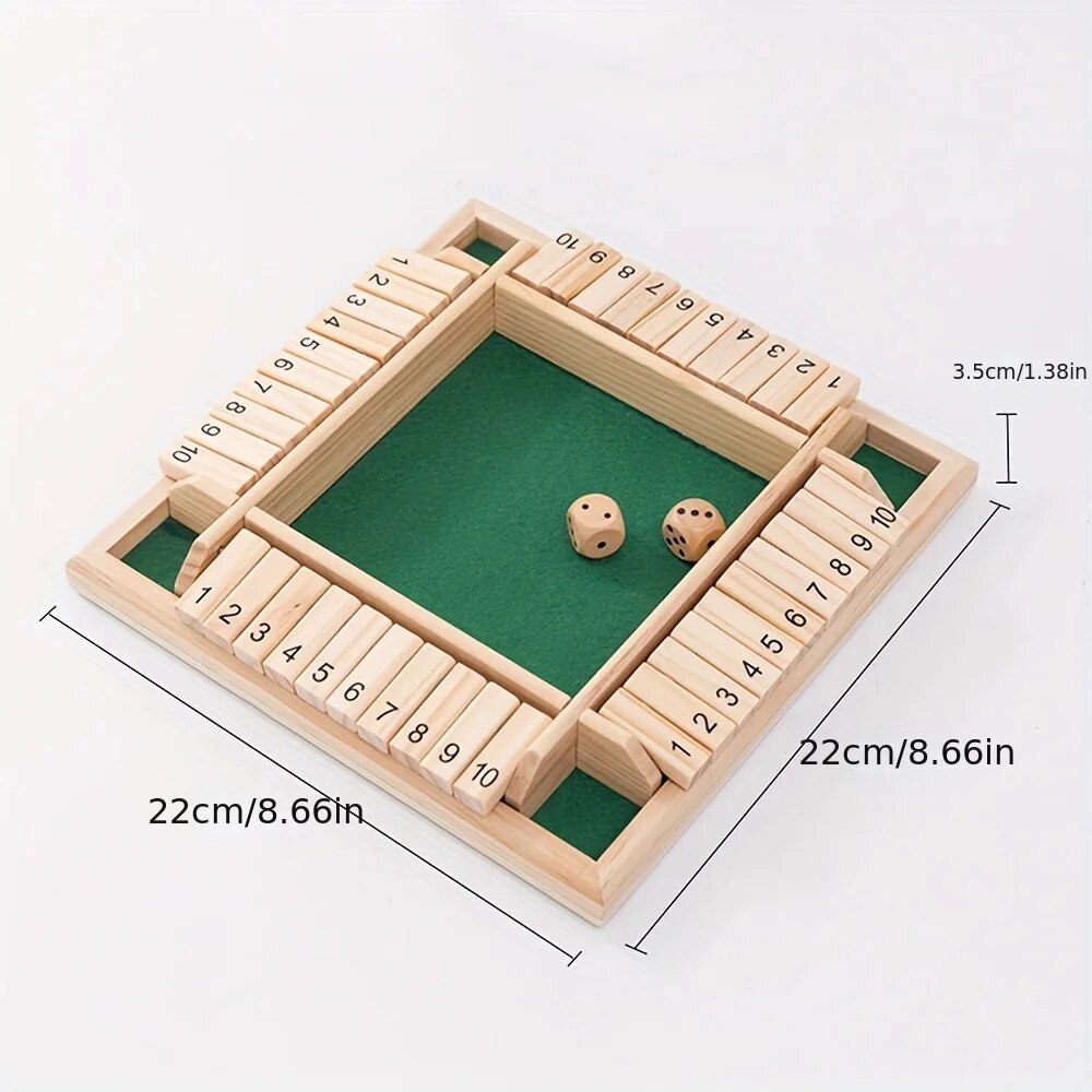 木製サイコロ ボードゲーム 4 人用ボックスを閉じる フラッ - Board Game Review のレビューと価格